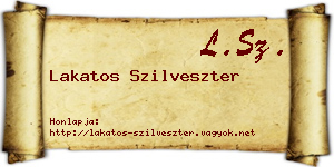 Lakatos Szilveszter névjegykártya